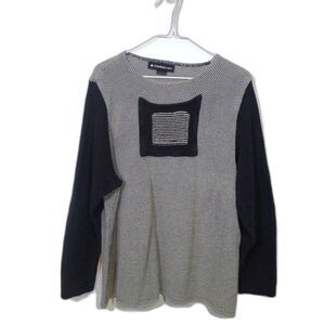 Chris Triola Chest Pocket Sweater - Black/Tan